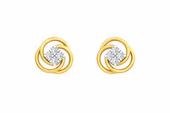 18K Gold & Diamond Women Stud Earring KRK30043