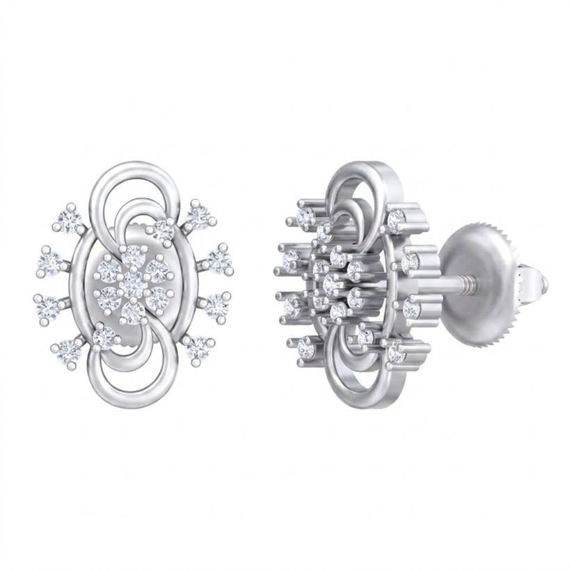 White Gold Diamond Earring | under 40k 