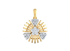 18K Gold & Diamond Floral Pendant Set KRK40198P