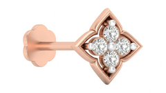 18K Gold & Diamond Stud Nose Pin KRA50130