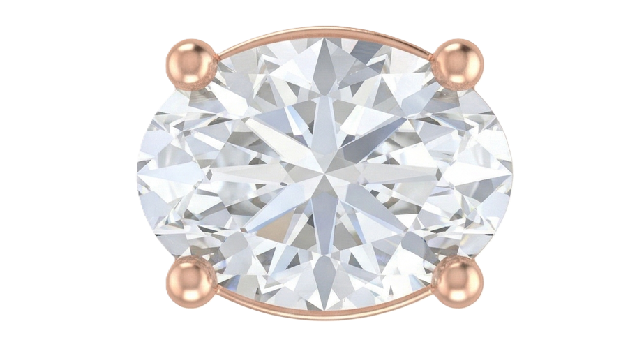 18K Gold & Diamond Stud Nose Pin KRA50105