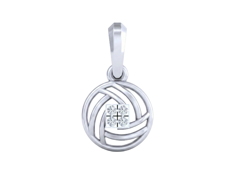 Gold & Diamond Round-Shaped Pendant KRB40235