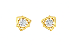 18K Gold & Diamond Solitaire Women Earring KRK30040