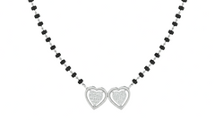 18K Gold & Diamond Heart Mangalsutra For Women KRA90061