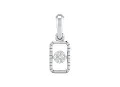 Elegant Square Gold & Diamond Pendant KRB40233