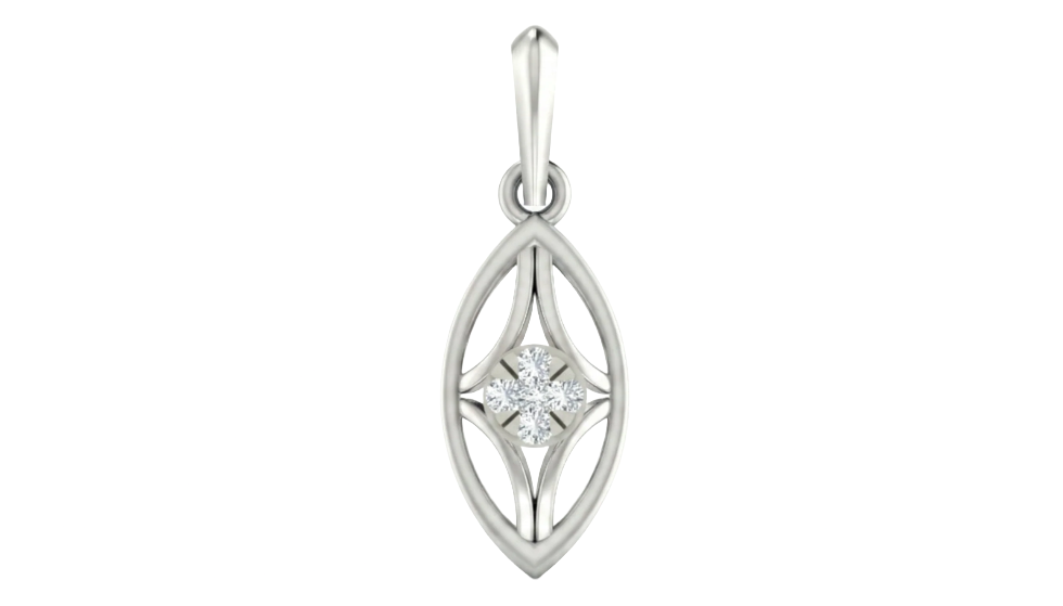 Minimalist Petal Gold & Diamond PENDANT SET KRC40560