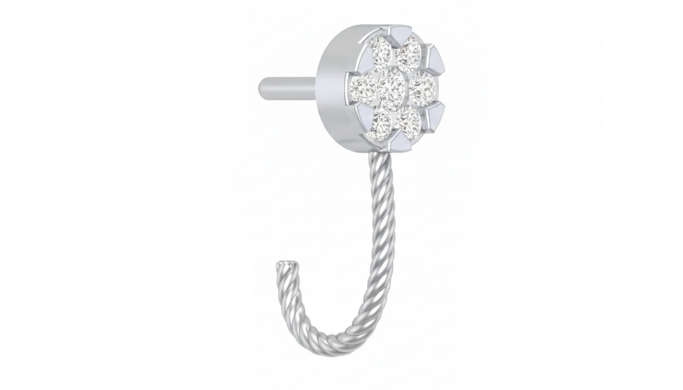 Gold & Diamond Nose Ring KRC80288