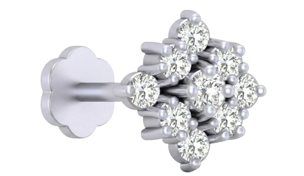 Gold & Diamond Nose Pin KRC80298