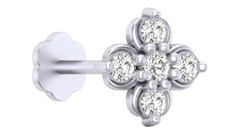 18K Gold & Diamond Stud Nose Pin KRA50049