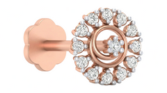 18K Gold & Diamond Round Nose Pin KRA50146