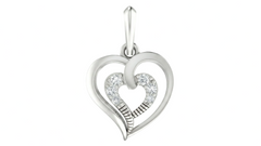 Gold & Diamond Heart Pendant Set KRC40573