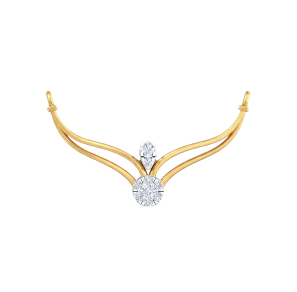 Gold & Diamond Modern Mangalsutra For Women KRC50074