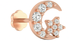 18K Gold & Diamond Stud Nose Pin KRA50086