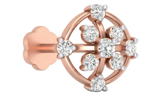 18K Gold & Diamond Stud Nose Pin KRA50189