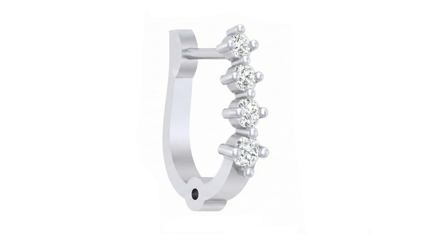 Gold & Diamond Nose Ring KRC80295