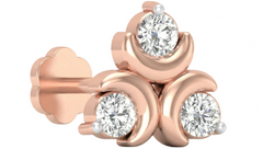 18K Gold & Diamond Stud Nose Pin KRA50100