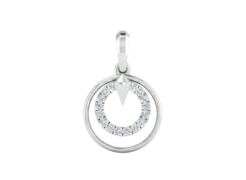 Gold & Diamond Round-Shaped Pendant KRB40216