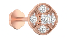 18K Gold & Diamond Stud Nose Pin KRA50148
