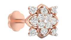 18K Gold & Diamond Stud Nose Pin KRA50149