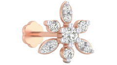 18K Gold & Diamond Stud Nose Pin KRA50260