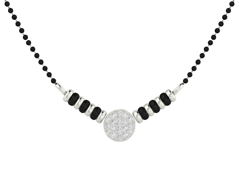 Gold & Diamond Beaded Mangalsutra For Women KRB50050