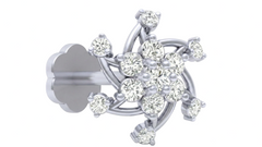 18K Gold & Diamond Stud Nose Pin KRA50210