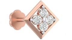 18K Gold & Diamond Stud Nose Pin KRA50064
