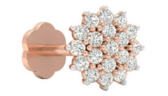 18K Gold & Diamond Stud Nose Pin KRA50141B