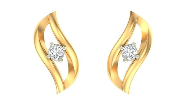 Gold & Diamond Women Stud Earring KRB30029