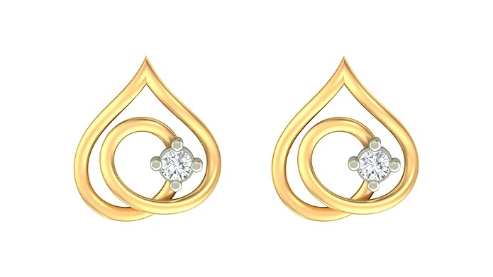 18K Gold & Diamond Women Earring KER-42