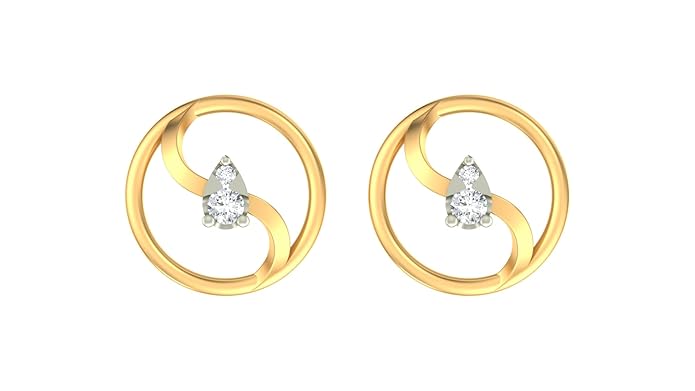 18K Gold & Diamond Women Earring KER-57