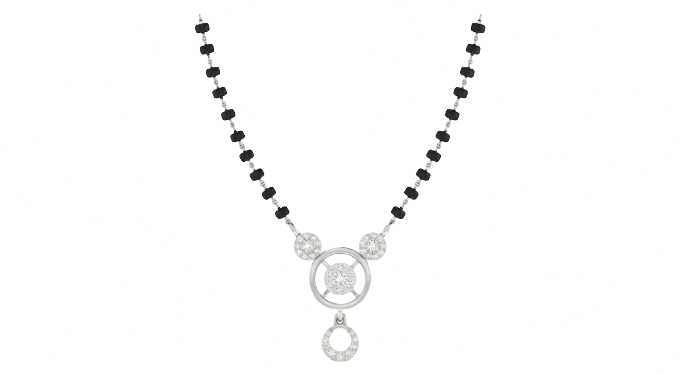 Gold & Diamond Beaded Mangalsutra For Women KRC50104