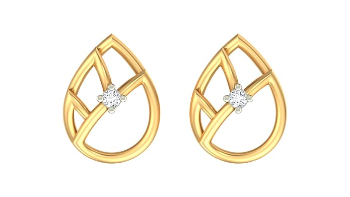 18K Gold & Diamond Women Earring KER-33