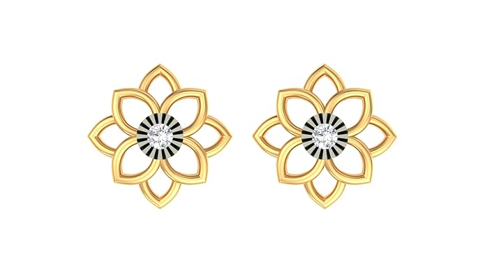 18K Gold & Diamond Women Earring KER-110