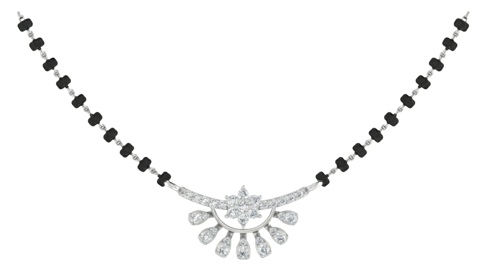 Gold & Diamond Designer Floral Mangalsutra For Women KRC50107