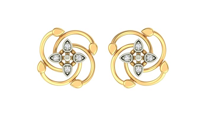 18K Gold & Diamond Women Earring KER-69