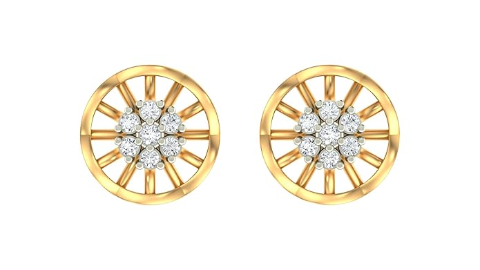 18K Gold & Diamond Women Earring KER-38