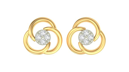 18K Gold & Diamond Women Earring KER-120