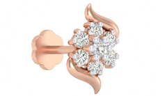 18K Gold & Diamond Stud Nose Pin KRA50159