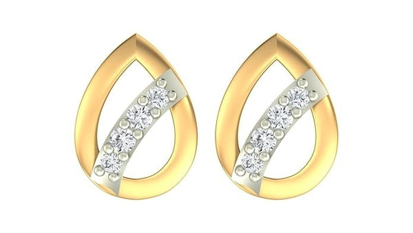 Gold & Diamond Pear-Shaped Earring KRB30031