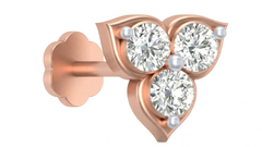 18K Gold & Diamond Stud Nose Pin KRA50067