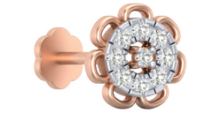 18K Gold & Diamond Stud Nose Pin KRA50013