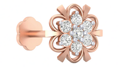 18K Gold & Diamond Stud Nose Pin KRA50045
