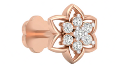 18K Gold & Diamond Stud Nose Pin KRA50019