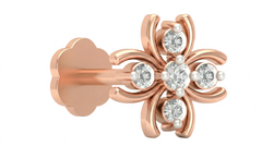 18K Gold & Diamond Stud Nose Pin KRA50012