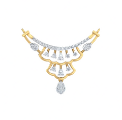 Gold & Diamond Wedding Mangalsutra For Women KRC50089