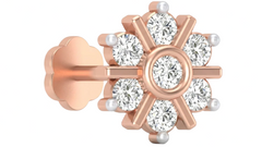 18K Gold & Diamond Stud Nose Pin KRA50071