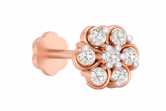 18K Gold & Diamond Stud Nose Pin KRA50024