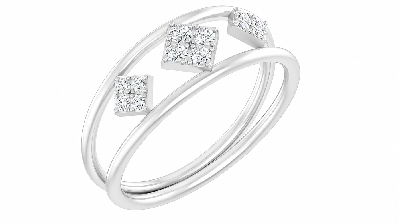 Gold & Diamond Ring For Women KRC10233