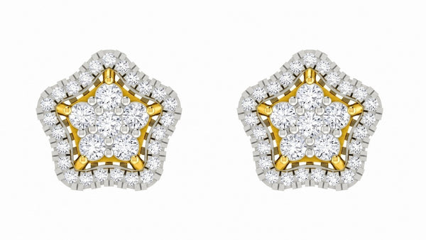 Gold & Diamond Women Stud Earring KRC40714E